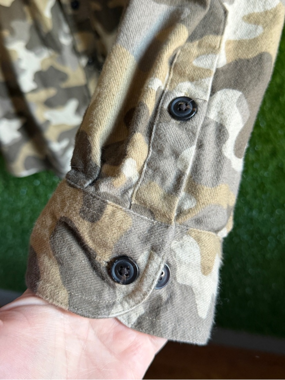 4XT Roundtree & Yorke Camo Long Sleeve Button Up Overshirt Lightweight Jacket - Picture 5 of 8
